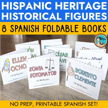 Preview of Famous Historical Hispanic Figures Foldable Books