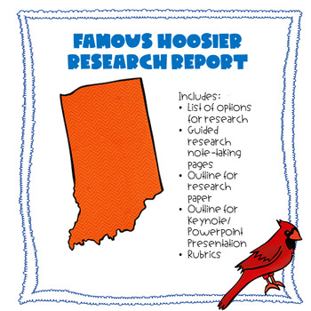 Preview of Famous Hoosiers Rearch Project