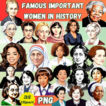 Preview of Famous Important Women in History | Famous Women history month Clip Art