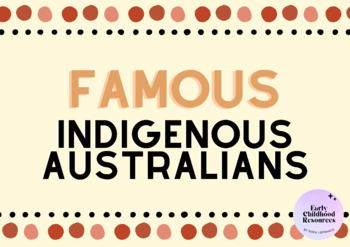 Preview of Famous Indigenous Australians - Pre-K & Kindergarten Fact Sheets