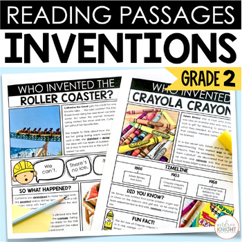 Preview of Famous Inventions Kids Love - Reading Passages and Activities for Second Grade