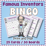 Famous Inventions and Inventors BINGO & Memory Matching Ca