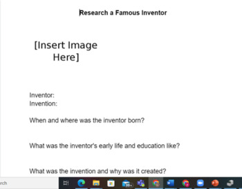 Preview of Famous Inventor Research 