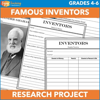 Preview of Famous Inventors Research Project & Display - Inventions That Changed the World