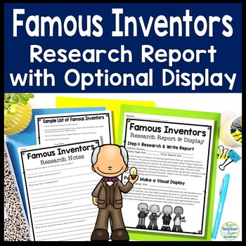 Preview of Famous Inventors Research Report & Optional Display | Famous Inventors Project