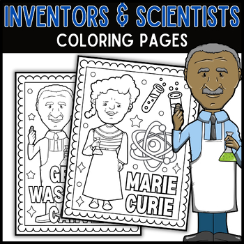 Preview of Famous Inventors and Scientists Coloring Pages | Inventors' Day Coloring Sheets