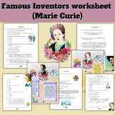 Famous Inventors worksheet (Marie Curie)