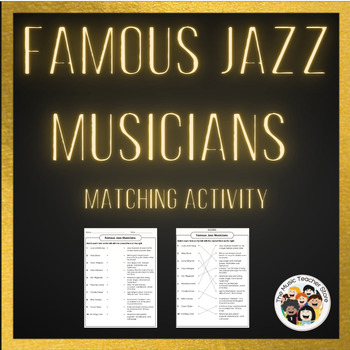 Preview of Famous Jazz Musicians Matching Puzzle Activity