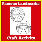 World Famous Landmarks | Craft Activity Worksheet 1st 2nd 