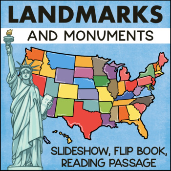 Preview of Famous Landmarks & Monuments of the United States Reading Passage Flipbook