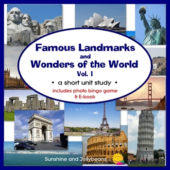 Preview of Famous Landmarks & Wonders of the World - Geography - Print, E-book & Bingo!