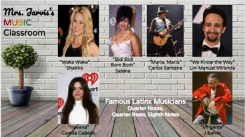 Preview of Famous Latinx Musician Rhythms Bundle