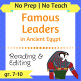 Famous Leaders in Ancient Egypt - Inquiry-Based, Comprehension