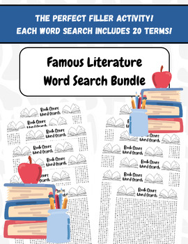 Preview of Famous Literature Word Search Bundle