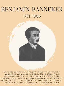 Preview of Famous Mathematician Poster - Benjamin Banneker