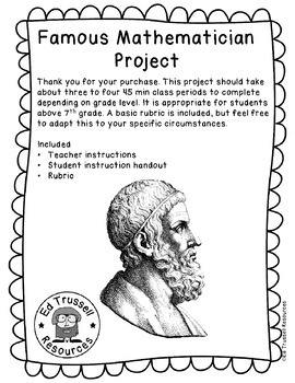 mathematician research project high school