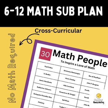 Famous Mathematician Sub Plan Worksheet by Dallmeyer Learning TPT