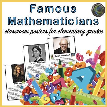Preview of Famous Mathematicians Posters for Elementary Grades