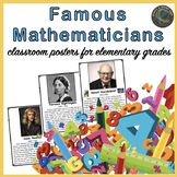 Famous Mathematicians Posters for Elementary Grades