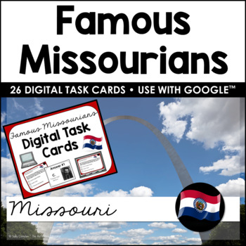 Preview of Famous Missourians Digital Task Cards | Social Studies for Google Classroom™