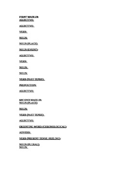 Preview of Famous Movie Madlibs