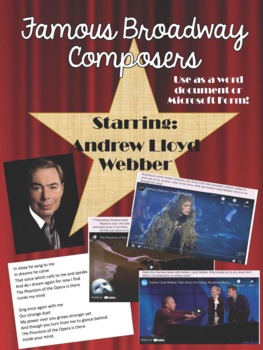 Preview of Famous Musical (Broadway) Composers - Andrew Lloyd Webber
