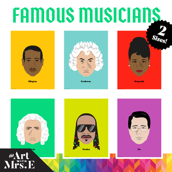 Preview of Famous Musicians | Classroom Posters | Vol. 1