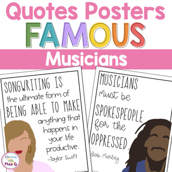 Preview of Famous Musicians Posters - Music Bulletin Board and Classroom Decor