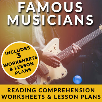 Preview of Famous Musicians: Reading Comprehension Bundle - ESL & English classes