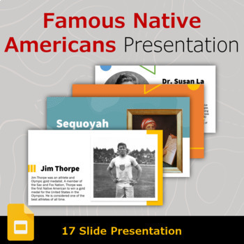 Preview of Famous Native Americans Biography Presentation - Google Slides Version