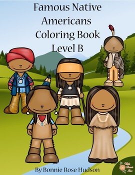 Preview of Famous Native Americans Coloring Book-Level B