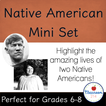 Preview of Famous Native Americans Fall Reading Passages Mini Set