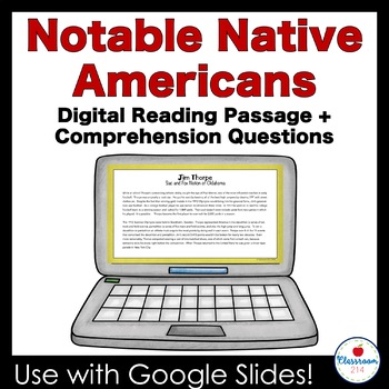 Preview of Famous Native Americans Fall Reading Passages with Comprehension Questions