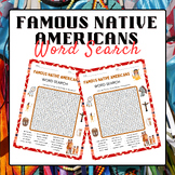 Famous Native Americans Word Search Puzzle | Native Americ