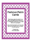 Famous Pairs Card Sets