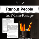 Famous People Biographies Close Reading Text Evidence Pass