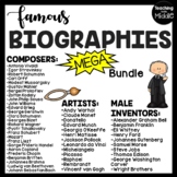Famous People Biographies MEGA Reading Comprehension Bundl
