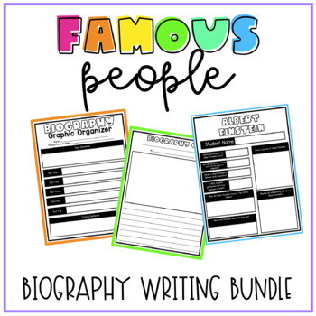 Preview of Famous People GROWING BUNDLE | Biography Research + Academic Writing