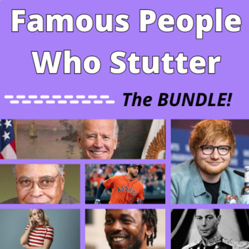 Preview of Famous People Who Stutter: The Bundle [Distance Learning]