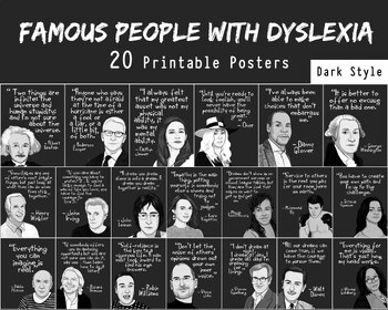Famous People With Dyslexia Posters,Dyslexia Awareness Month, World ...