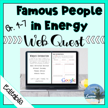 Preview of Famous People in Energy WebQuest - Electricity and Magnetism - Distance Learning