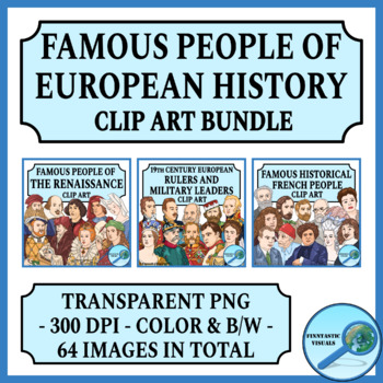 Preview of Famous People in European History Clip Art Bundle