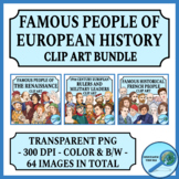 Famous People in European History Clip Art Bundle