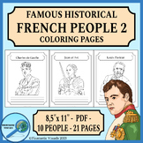 Famous People in French History Coloring Page Posters 2