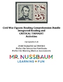 Famous People of the Civil War Reading Comprehension Bundle