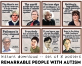 Famous People with Autism Posters, Autism Awareness, Inclu