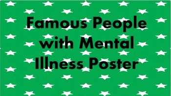famous people with mental illness