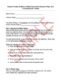 Famous Person Report and Living Museum Template