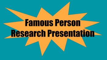 Preview of Famous Person Research Presentation