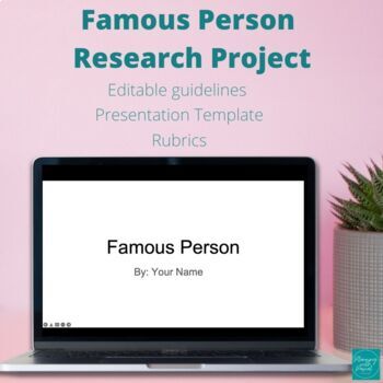 Preview of Famous Person Research Project (Writing and Presentation)